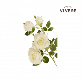 FLOWER ROSE WHITE 64CM