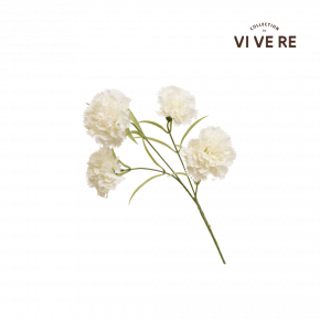 FLOWER CARNATION WHITE 60CM