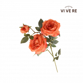 FLOWER ROSE ORANGE RED 68CM